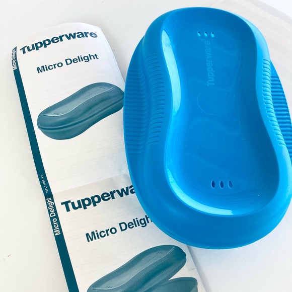 Tupperware Micro Delight Microwave Heatable Container in Blue 6996a - Picture 4 of 11